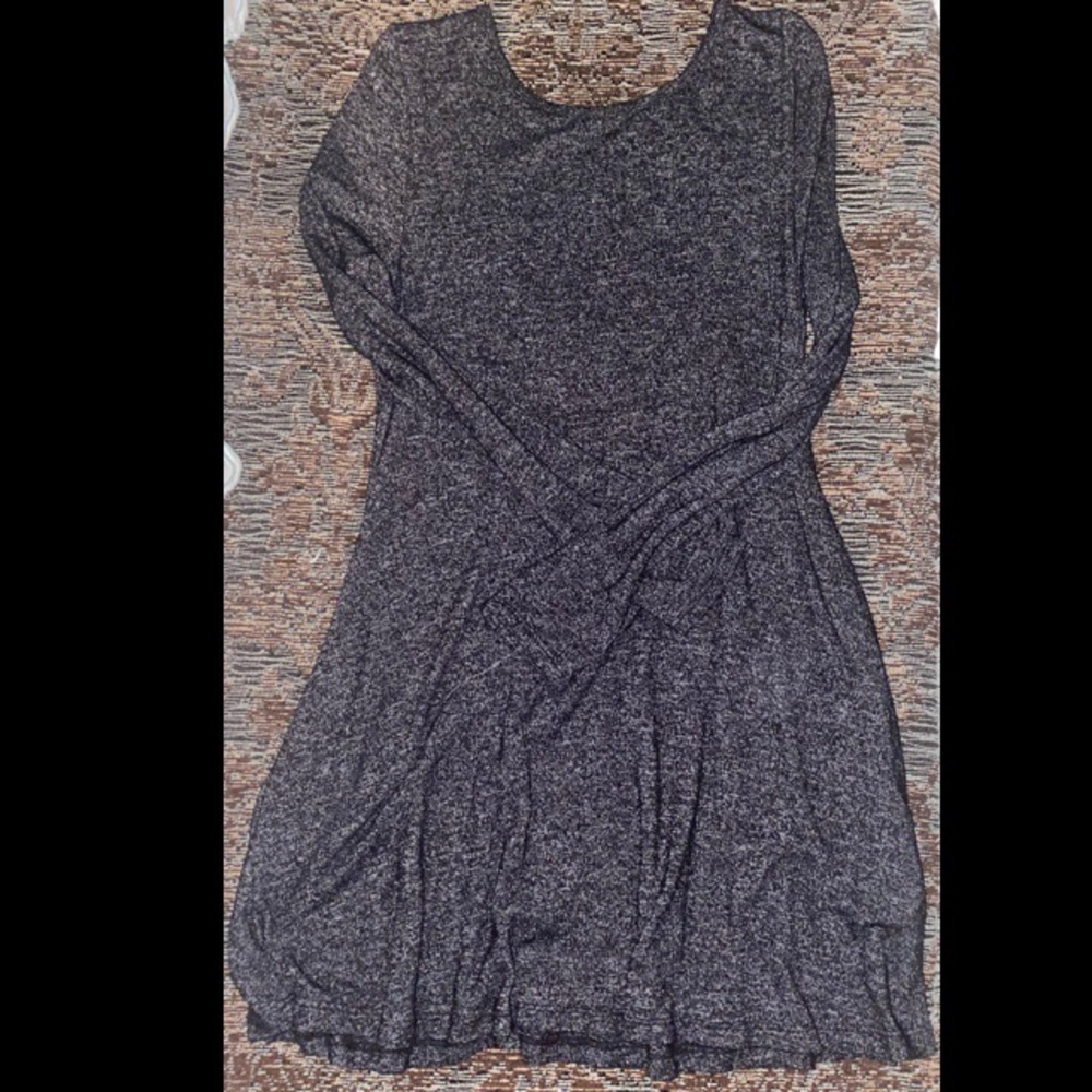 Charcoal dress with open back cut out